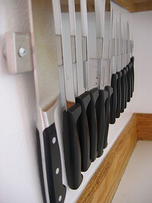 Organize with magnetic knife strip