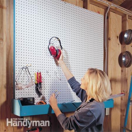 Pegboard Storage and Bin