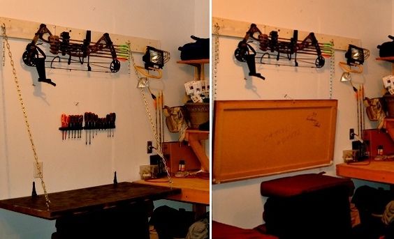 Fold up garage table