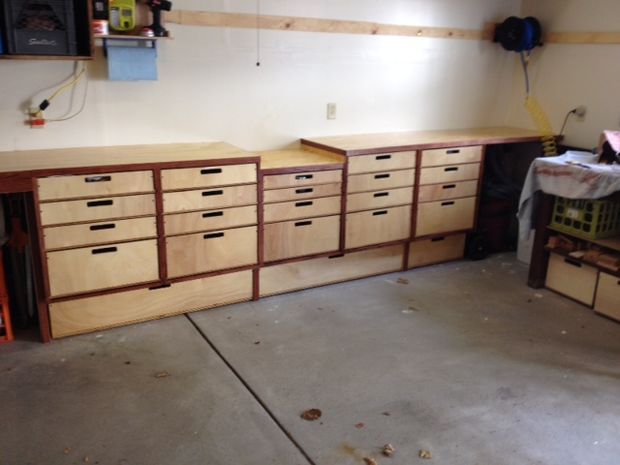 Easy Garage Storage and Bench