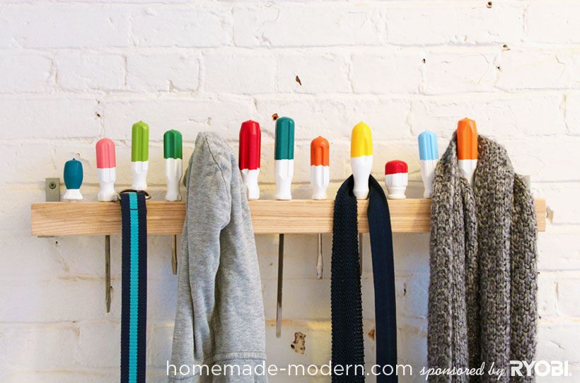 Screwdriver Coat Rack