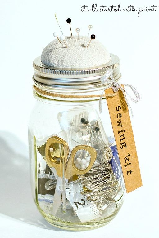 Mason Jar Sewing Kit