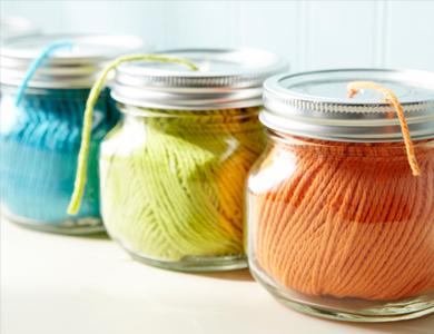 Mason Jar Yarn Holder and Dispenser