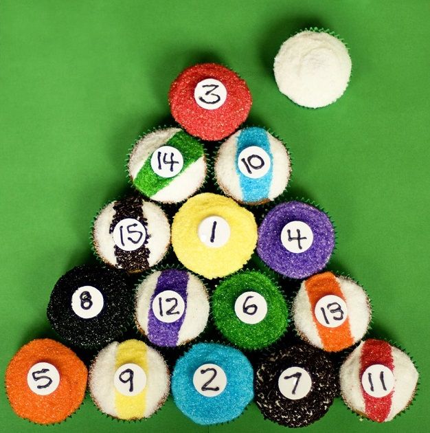 Billiard Ball Cupcakes