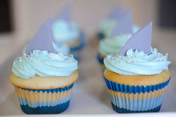 Shark Bite Cupcakes