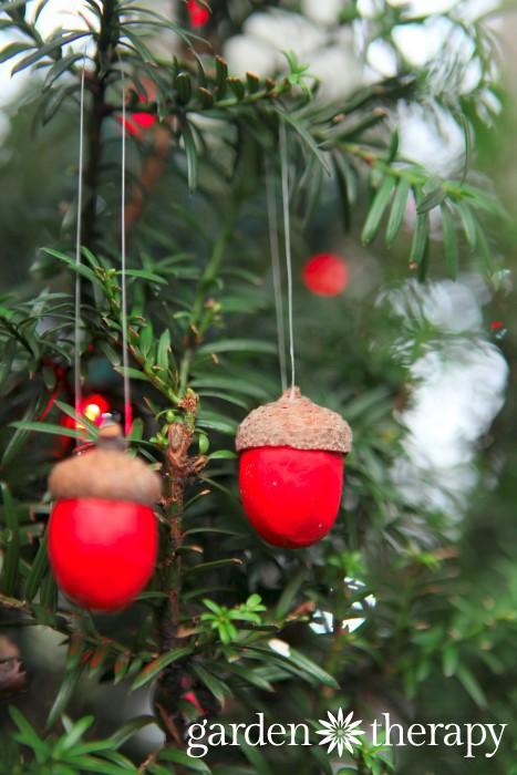 Clay Acorn Ornaments