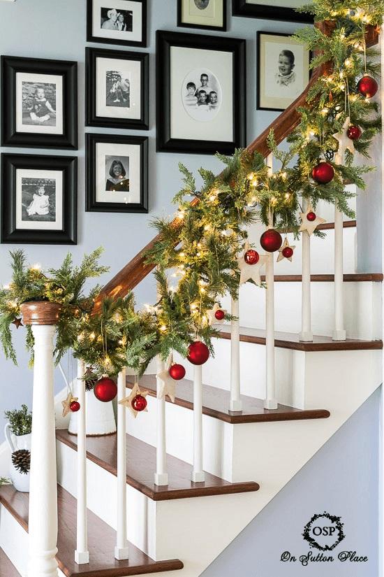 Christmas Stairway Decor