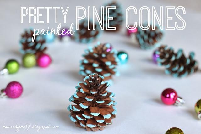 Pretty Painted Pincecones