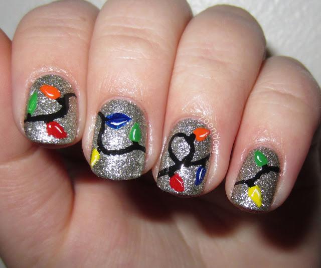 Christmas Lights Nail
