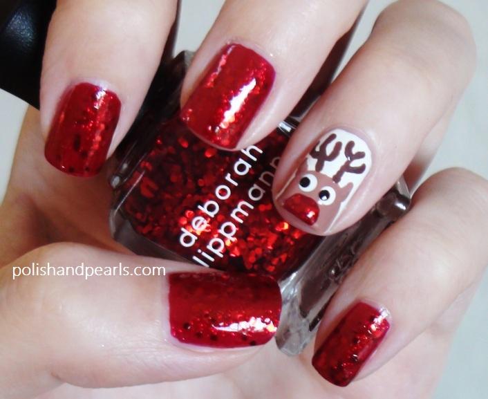 Easy Rudolph Nails