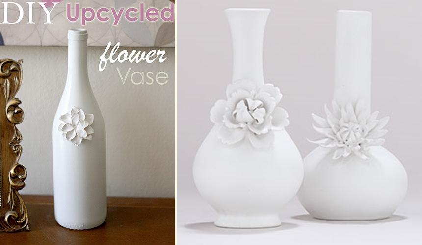 Upcycled Glass Flower Vases