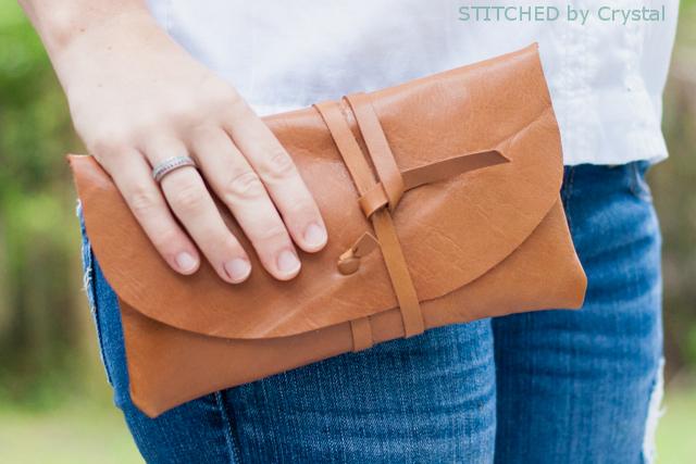 Leather Wrap Clutch