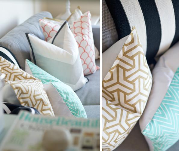 Stenciled Fabric Pillows