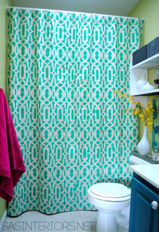 Stencil Your Shower Curtain