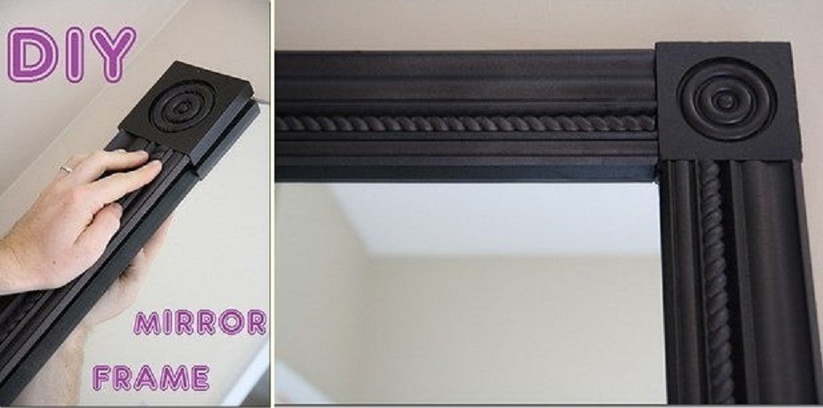 Use square molding to frame a mirror