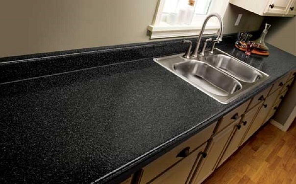 Coat your new kitchen countertop to look like an expensive stone