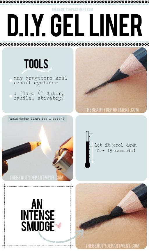 Turn any eyeliner pencil into super-intense gel liner