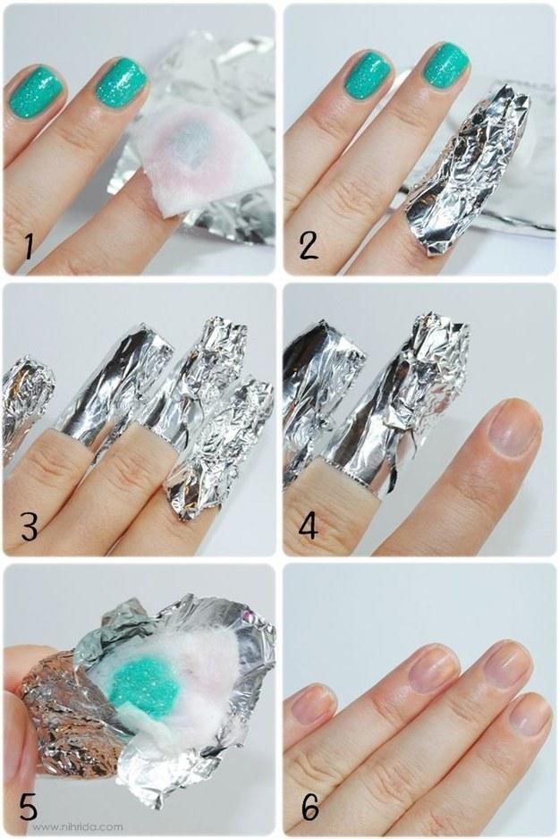 How to Remove Glitter Nail Polish