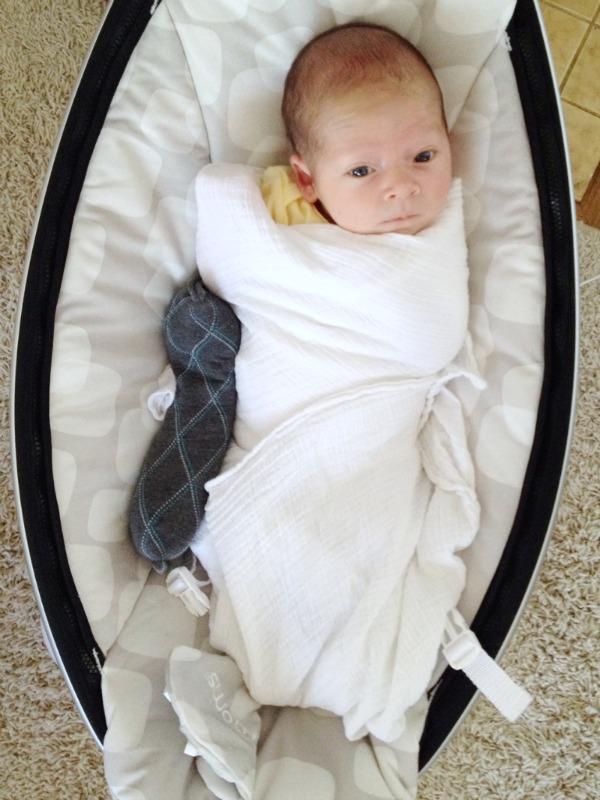 Rice sock, trick into thinking that the baby is laying against a human