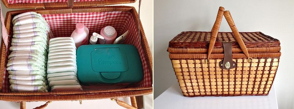 Make a Portable Diaper-Changing Basket