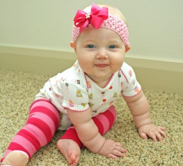 Make baby leg warmer out of a pair of grownup knee-high socks