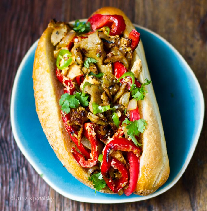 Vegan Philly Cheese Sandwich