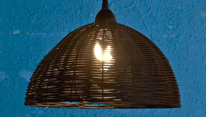 Wicker Basket Pendant Light