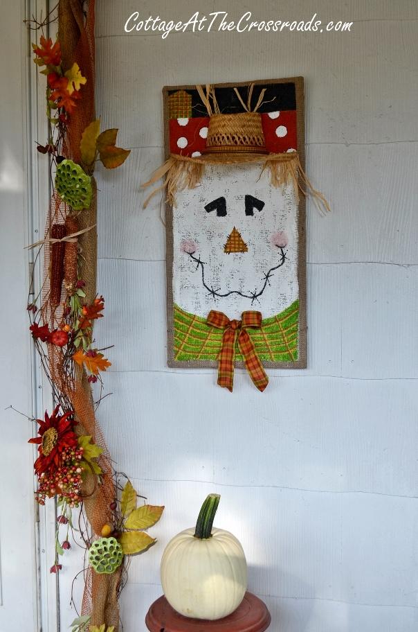 Paint Scarecrows on Burlap