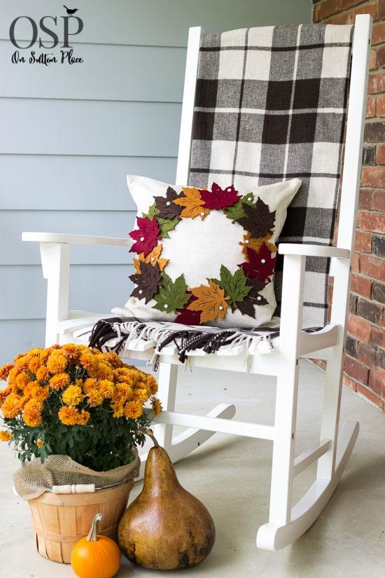 Fall Wreath Pillow