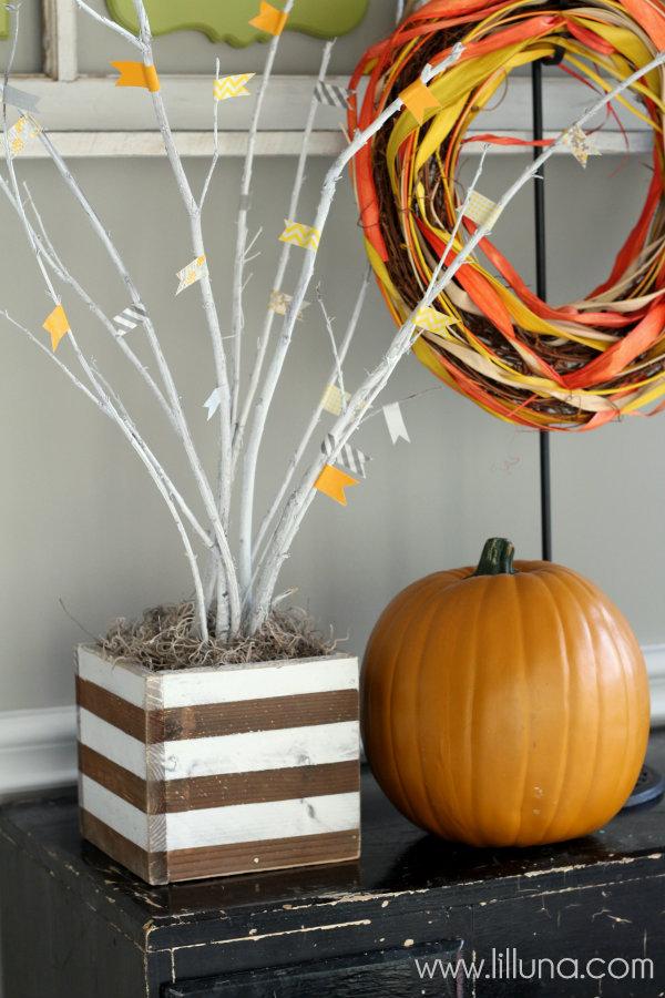 Fall Tree Box Decor