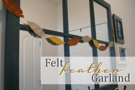 Felt Feather Garland