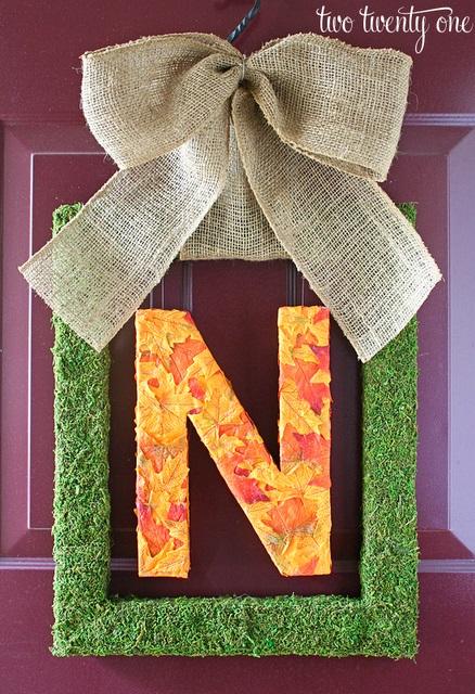 Fall Monogram Wreath