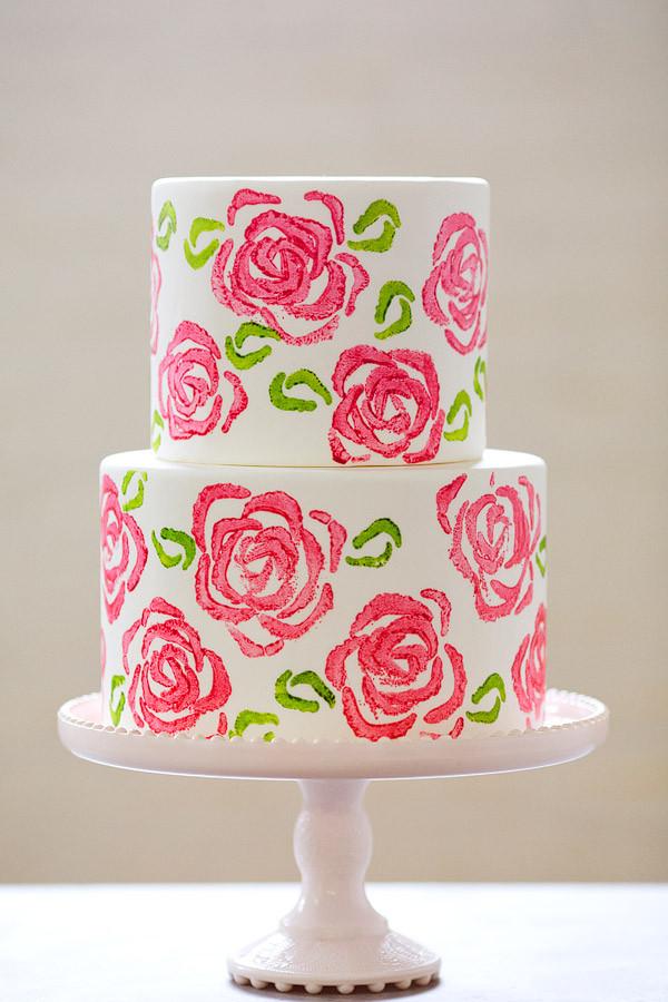 Celery Stamp Rose Cake