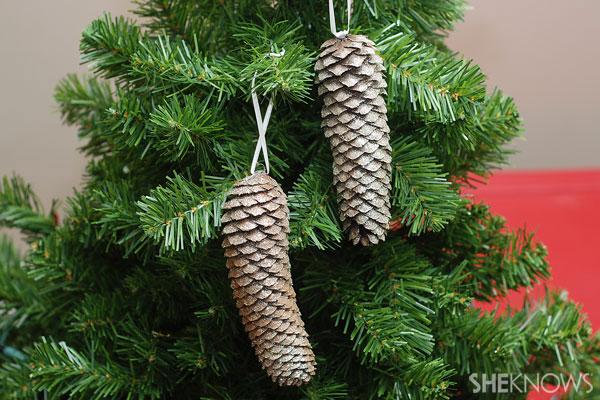 Pinecone Christmas tree ornaments