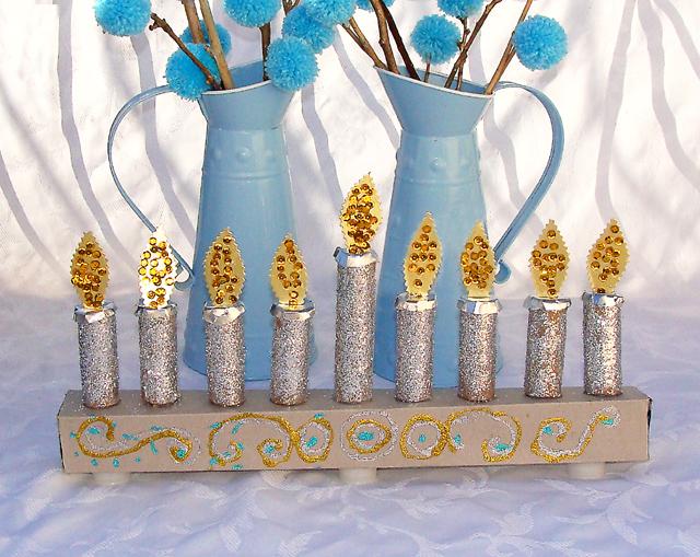 Glittery Menorah