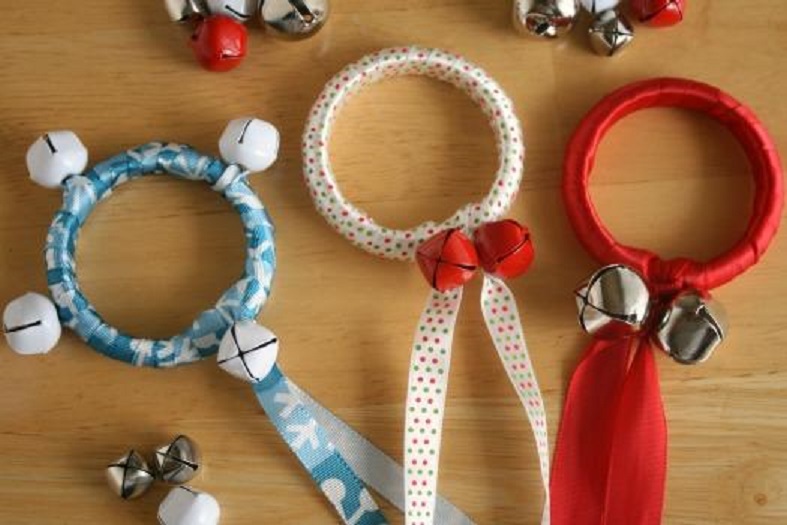 Jingle Bell Ribbon Rings