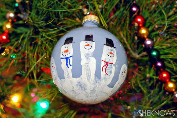 Handprint Snowman Ornament