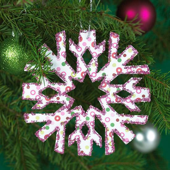 Bright Paper Snowflake Ornament