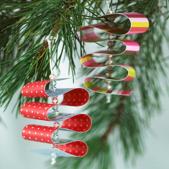 Paper Ribbon Candy Ornaments