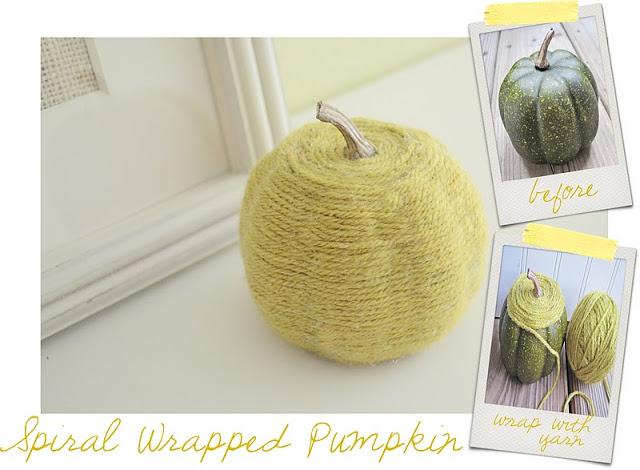 Yarn Wrapped Pumpkins