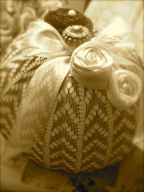 Vintage Inspired Pantyhose Pumpkin