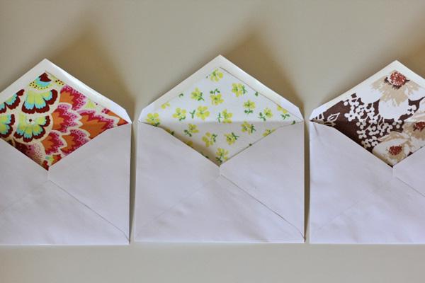 Fabric Lined Envelopes
