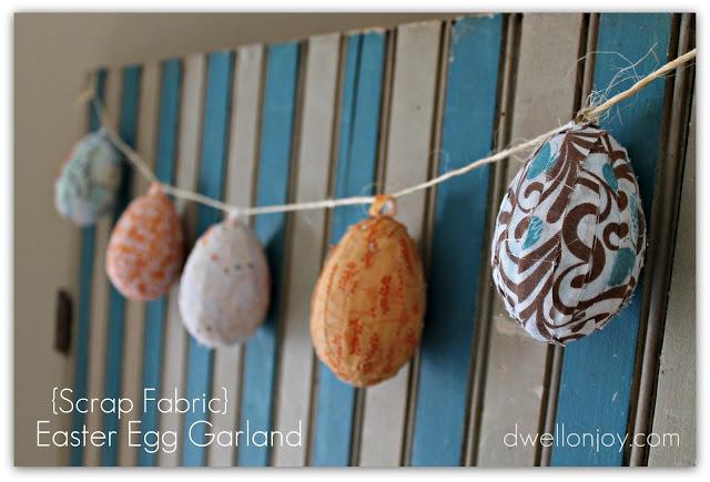 Scrap Fabric Egg Garland
