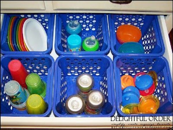 Organizing the Sippy Cup Drawer