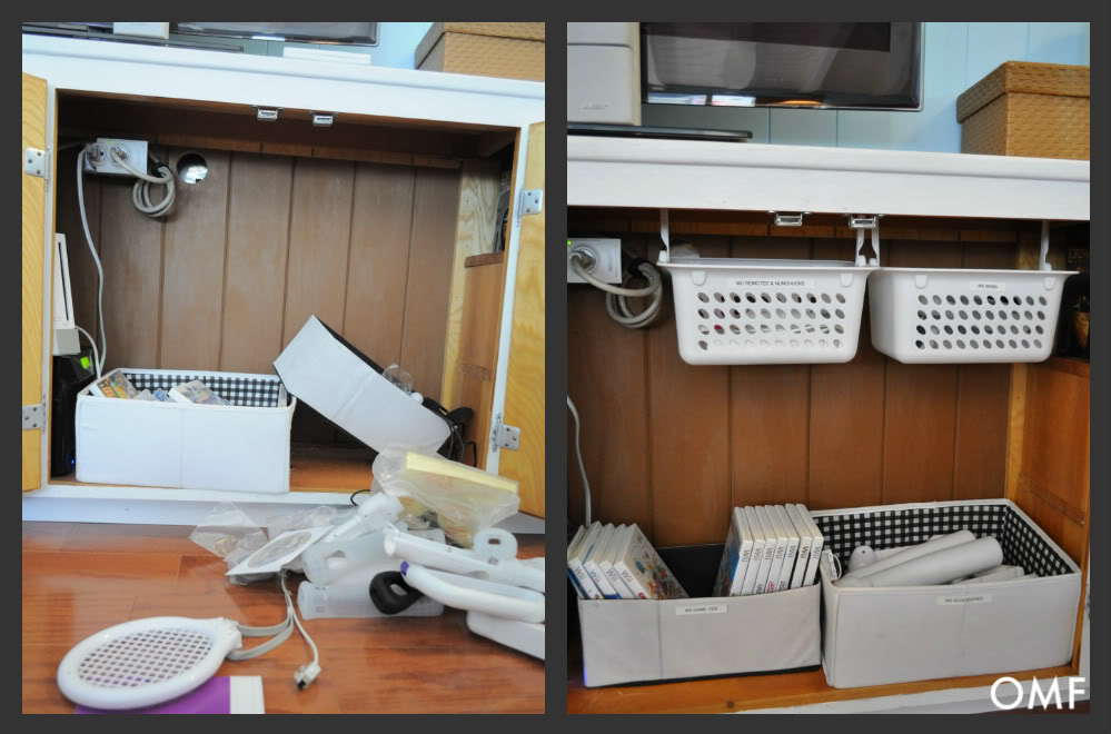 How to Organize Family Room Cabinets