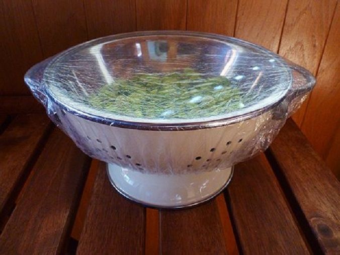 Shower Cap as Kitchen Tool