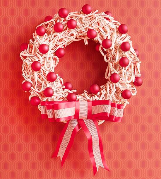 Mini Candy Cane Wreath