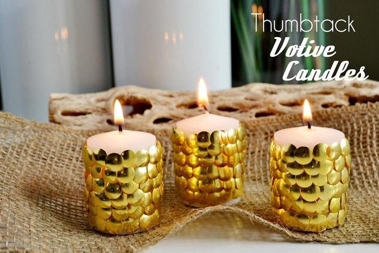 Thumbtack Votive Candles