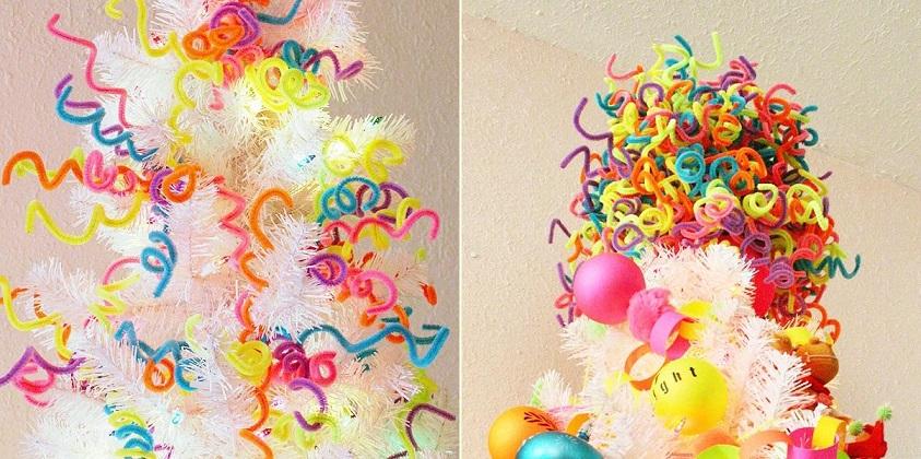 Curly Pipe Cleaner Christmas Tree Decorations