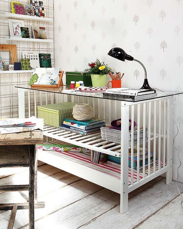 Crib Turned Grown-Up Desk